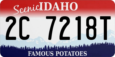 ID license plate 2C7218T
