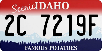 ID license plate 2C7219F