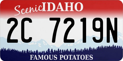 ID license plate 2C7219N
