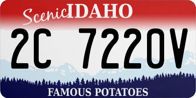 ID license plate 2C7220V