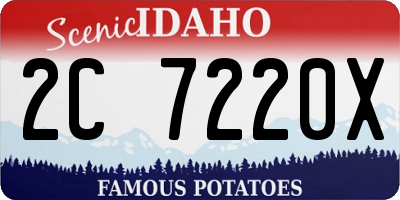 ID license plate 2C7220X
