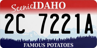 ID license plate 2C7221A