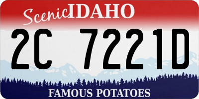 ID license plate 2C7221D