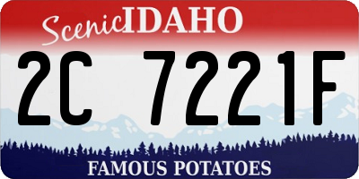 ID license plate 2C7221F