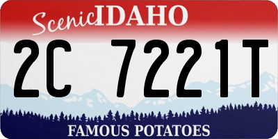 ID license plate 2C7221T