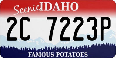 ID license plate 2C7223P