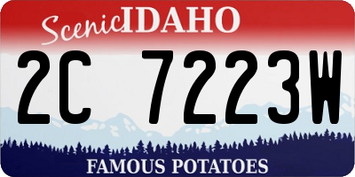 ID license plate 2C7223W