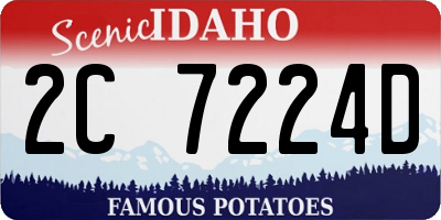 ID license plate 2C7224D