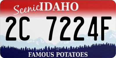 ID license plate 2C7224F