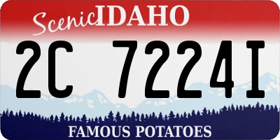 ID license plate 2C7224I