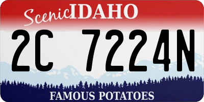 ID license plate 2C7224N