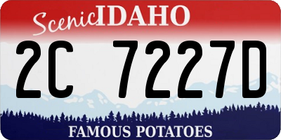 ID license plate 2C7227D