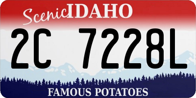 ID license plate 2C7228L