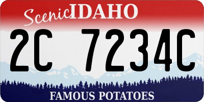 ID license plate 2C7234C