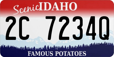 ID license plate 2C7234Q