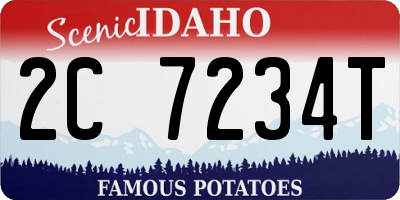 ID license plate 2C7234T