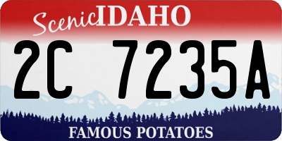 ID license plate 2C7235A