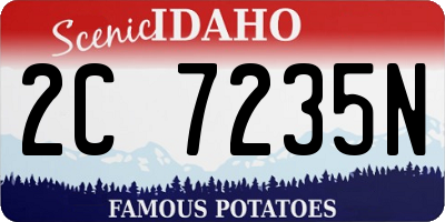 ID license plate 2C7235N