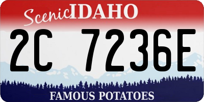 ID license plate 2C7236E