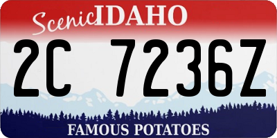 ID license plate 2C7236Z