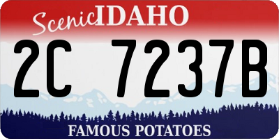 ID license plate 2C7237B
