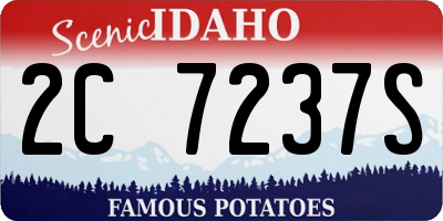 ID license plate 2C7237S