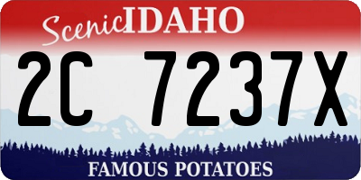 ID license plate 2C7237X