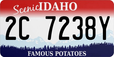 ID license plate 2C7238Y