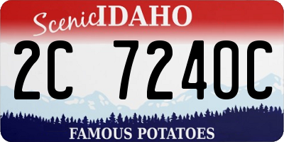 ID license plate 2C7240C