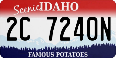 ID license plate 2C7240N
