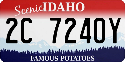 ID license plate 2C7240Y