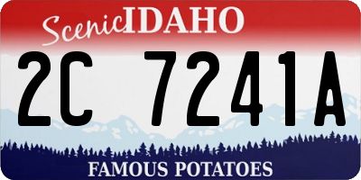ID license plate 2C7241A
