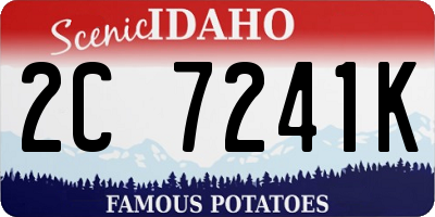 ID license plate 2C7241K