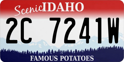 ID license plate 2C7241W