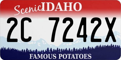 ID license plate 2C7242X