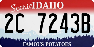 ID license plate 2C7243B
