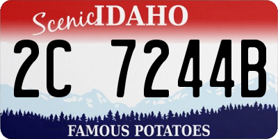 ID license plate 2C7244B