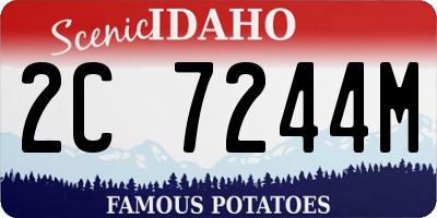 ID license plate 2C7244M