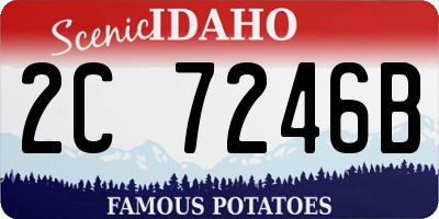 ID license plate 2C7246B
