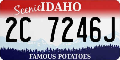 ID license plate 2C7246J