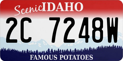 ID license plate 2C7248W