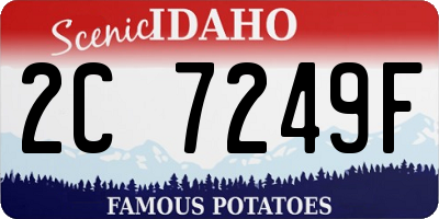ID license plate 2C7249F
