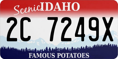 ID license plate 2C7249X