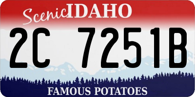 ID license plate 2C7251B
