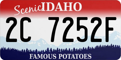 ID license plate 2C7252F