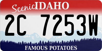ID license plate 2C7253W