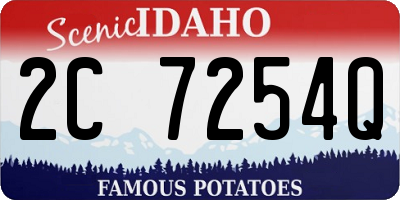 ID license plate 2C7254Q