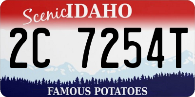 ID license plate 2C7254T