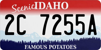 ID license plate 2C7255A