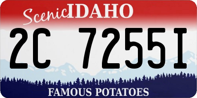 ID license plate 2C7255I